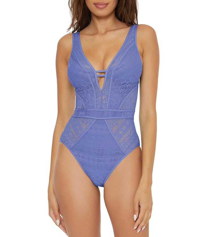 BECCA Color Play Crochet Plunge One Piece