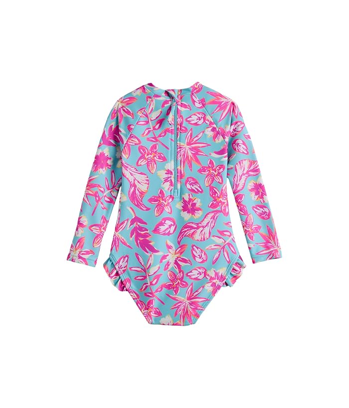 Snapper Rock Kids Tropical Glow Recycled Leg Frill Surf Suit (Toddler/Little Kid) - Image 2