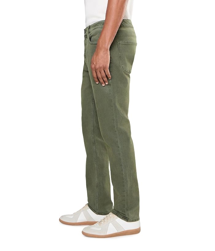 Paige Federal 32" Heritage Slim Straight Fit Jeans in Vintage Night Olive - Image 3