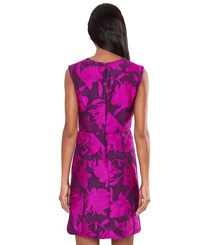 Adrianna Papell Jacquard Piping Short Dress - Image 4