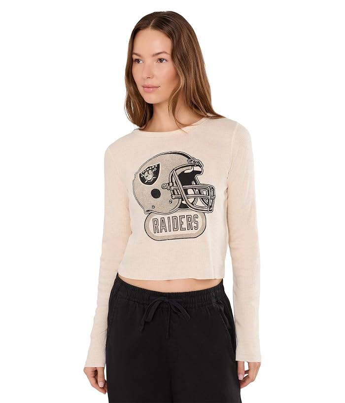 Junk Food Clothing NFL Las Vegas Raiders Helmet Crop Thermal