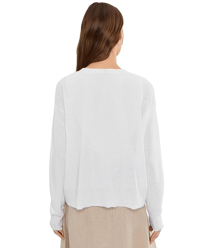 Eileen Fisher Organic Linen Cotton V-Neck Cardigan - Image 4