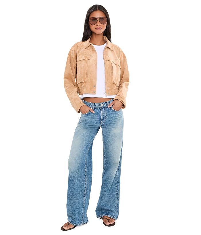 Blank NYC Spin Off Faux Suede Bomber Jacket - Image 2