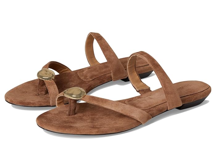 Madewell The Mila Organic Hardware Thong Sandal in Suede