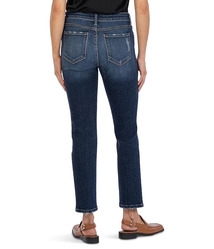 KUT from the Kloth Reese High-Rise Fab Ab Ankle Straight Jeans in Enchantment - Image 2