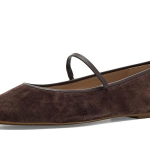Lauren Ralph Lauren Jayna Nappa-Trim Suede Mary Jane Flats