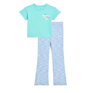 Under Armour Kids Short Sleeve Flare Leggings Set (Toddler/Little Kid)
