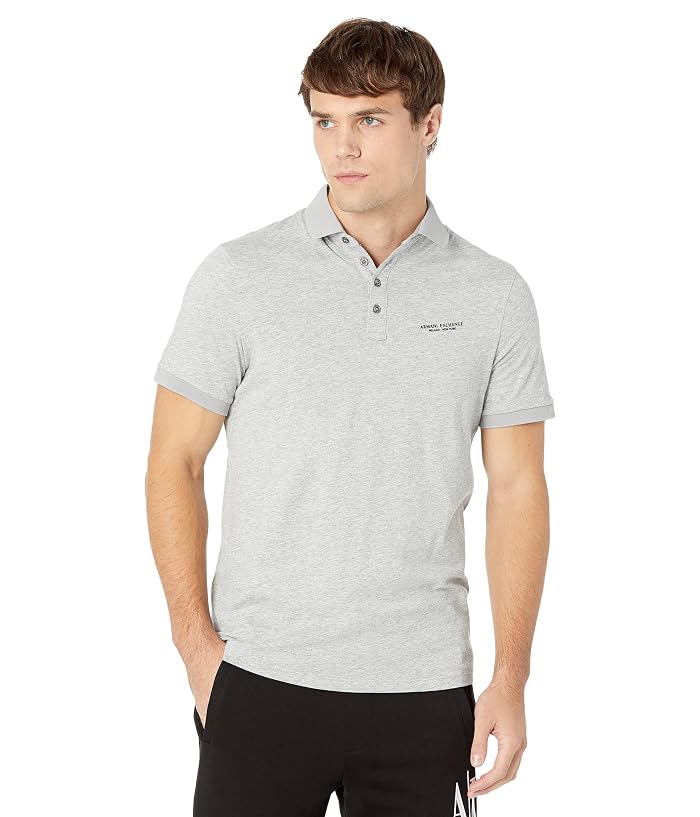 Armani Exchange Slim Fit Milano/New York Logo Polo