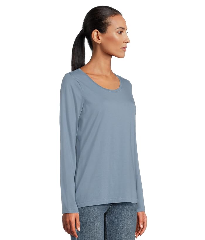 L.L.Bean Soft Stretch Supima Tee Scoop Neck Long Sleeve - Image 2