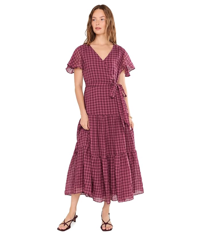 Vince Camuto Flutter Sleeve Surplice Midi with Side Ties - Image 2