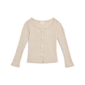 abercrombie kids Long Sleeve Button Front Tee (Little Kid/Big Kid)