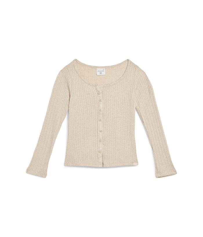 abercrombie kids Long Sleeve Button Front Tee (Little Kid/Big Kid) - Image 4