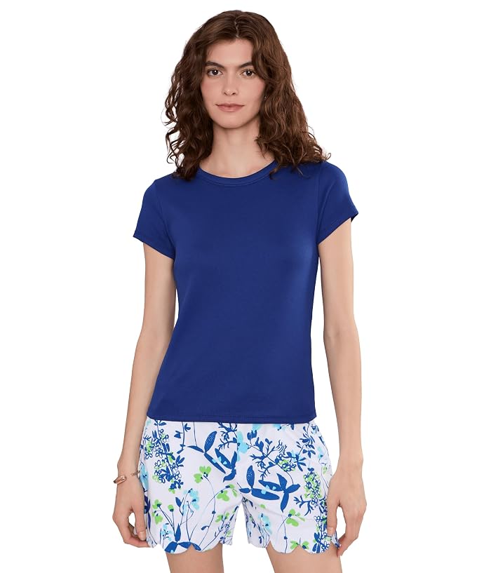 Eileen Fisher Organic Cotton Stretch Rib Crew Neck Tee