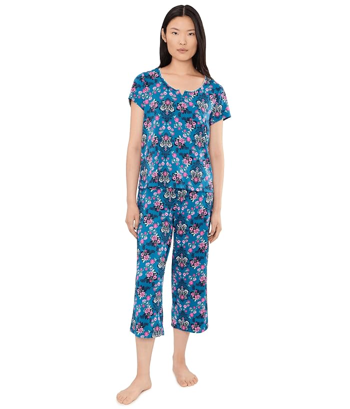 Karen Neuburger Henley Top & Crop Pantss Pajama Set