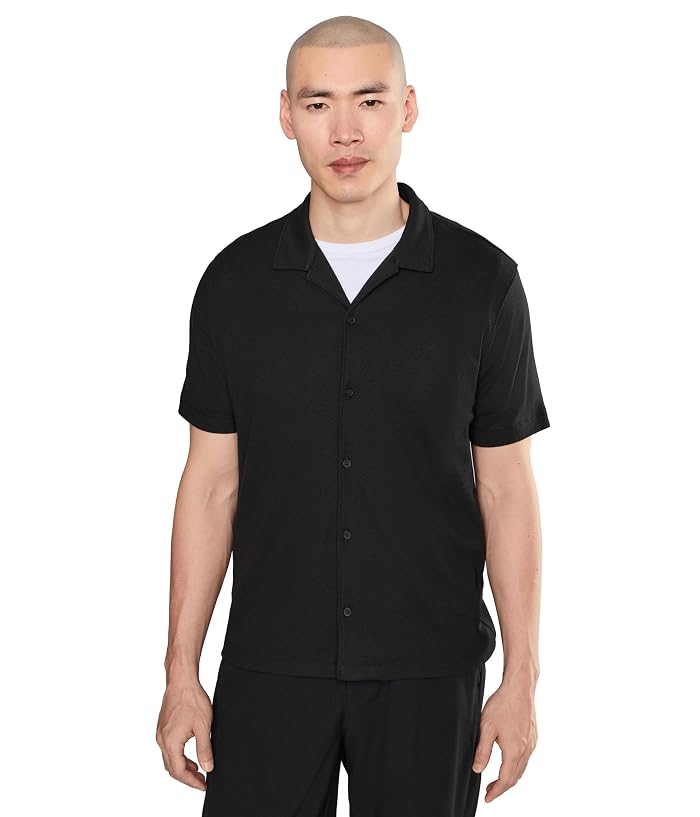 Vince Mesh Knit Short Sleeve Cabana Shirt