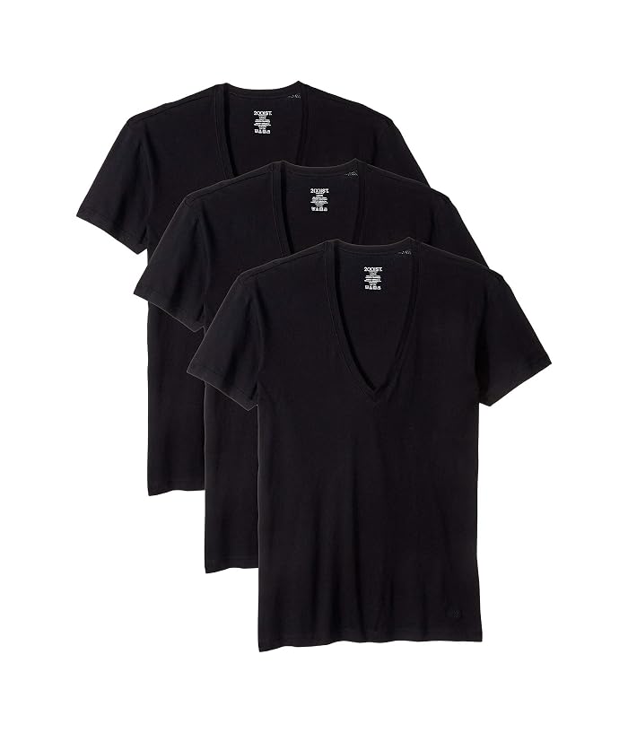 2(X)IST Essential 3-Pack Slim Fit Deep V-Neck T-Shirt