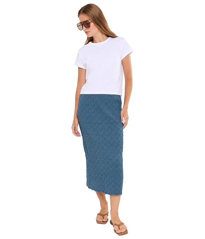Eileen Fisher Petite Bubble Jacquard Straight Skirt - Image 2
