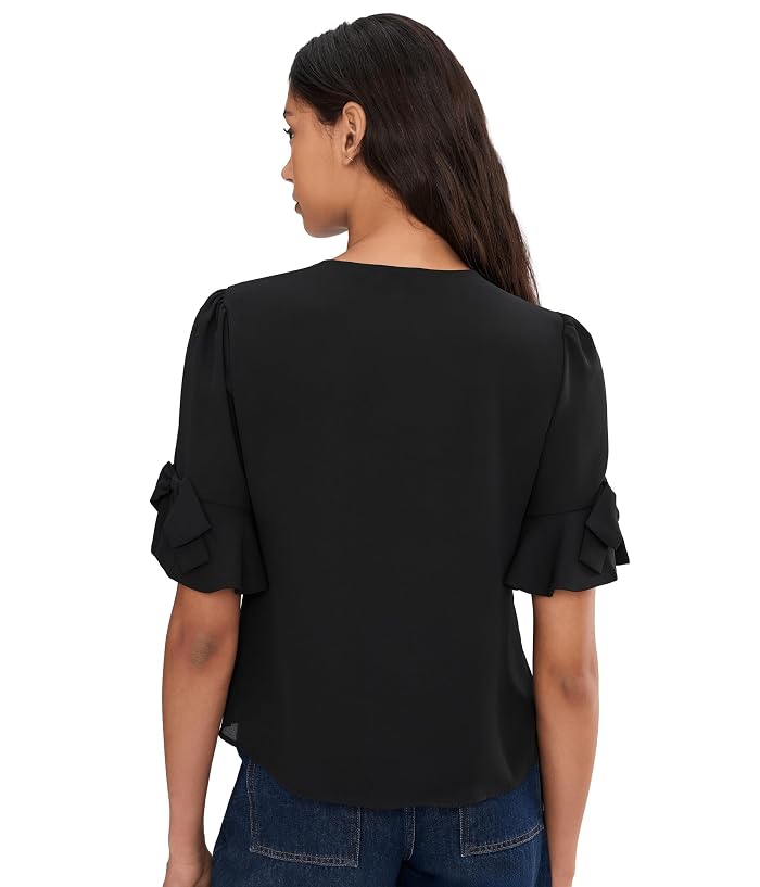 CeCe Flounce Elbow Bow Sleeve Top - Image 4