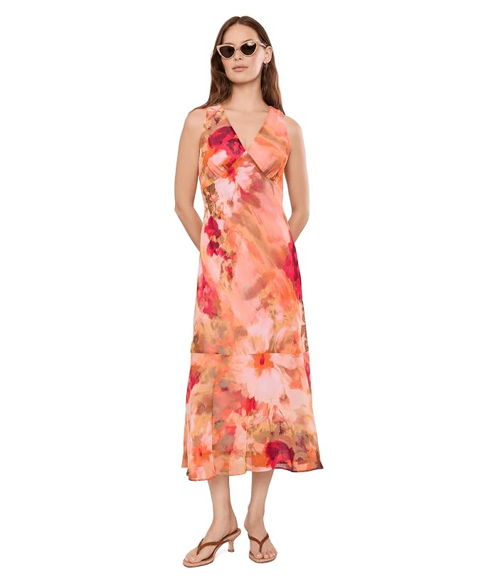 Calvin Klein Sleeveless Floral Chiffon Ruffle Hem - Image 2