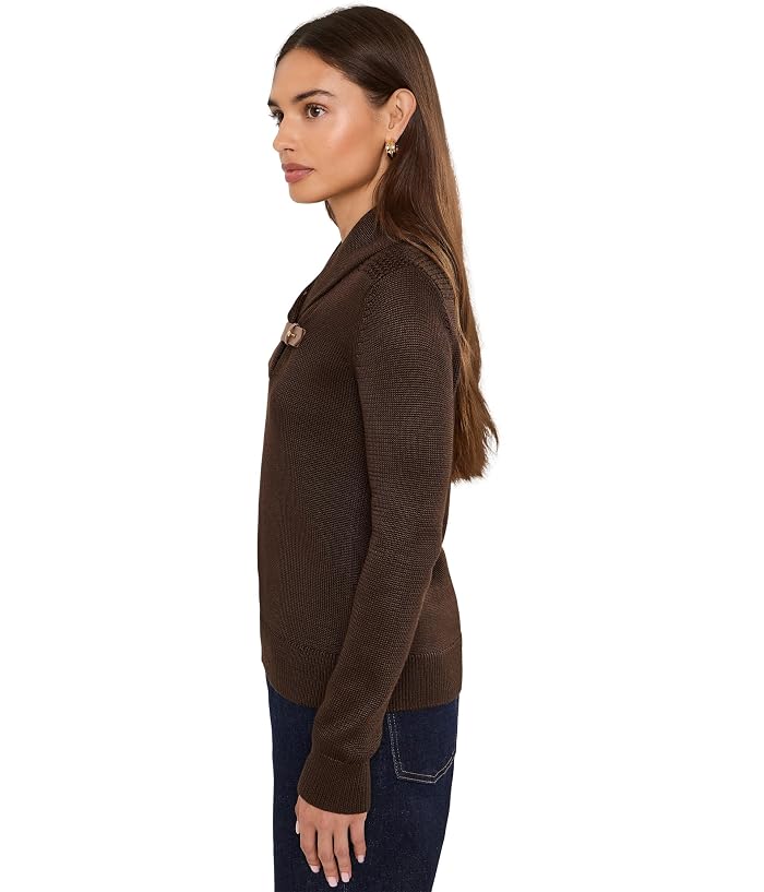 Lauren Ralph Lauren Buckle-Trim Cotton-Blend Sweater - Image 3