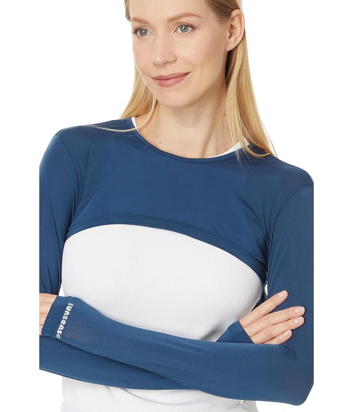 Jamie Sadock Sunsense 35 SPF Lightweight Long Sleeve Crew Neck Crop Layering Top - Image 3