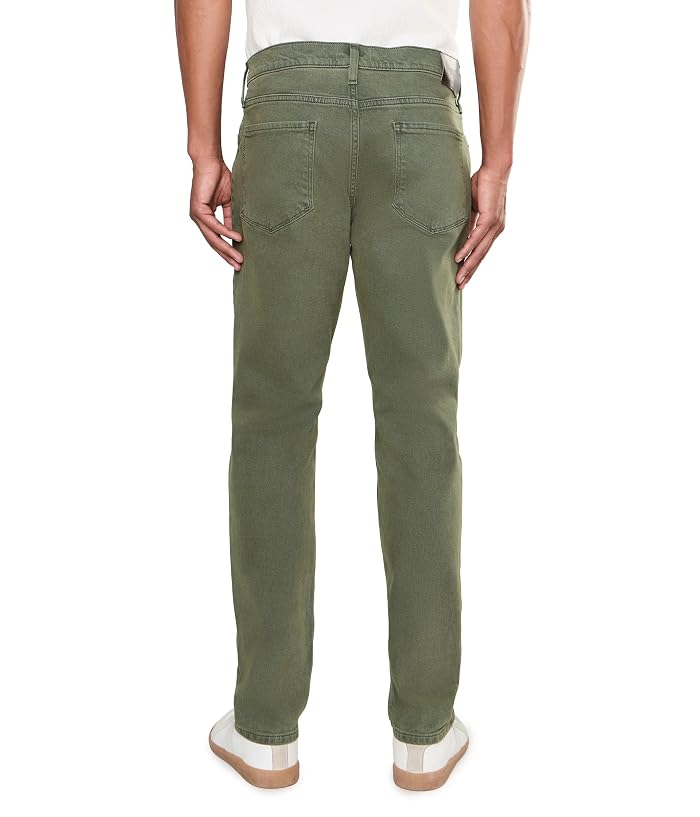 Paige Federal 32" Heritage Slim Straight Fit Jeans in Vintage Night Olive - Image 4