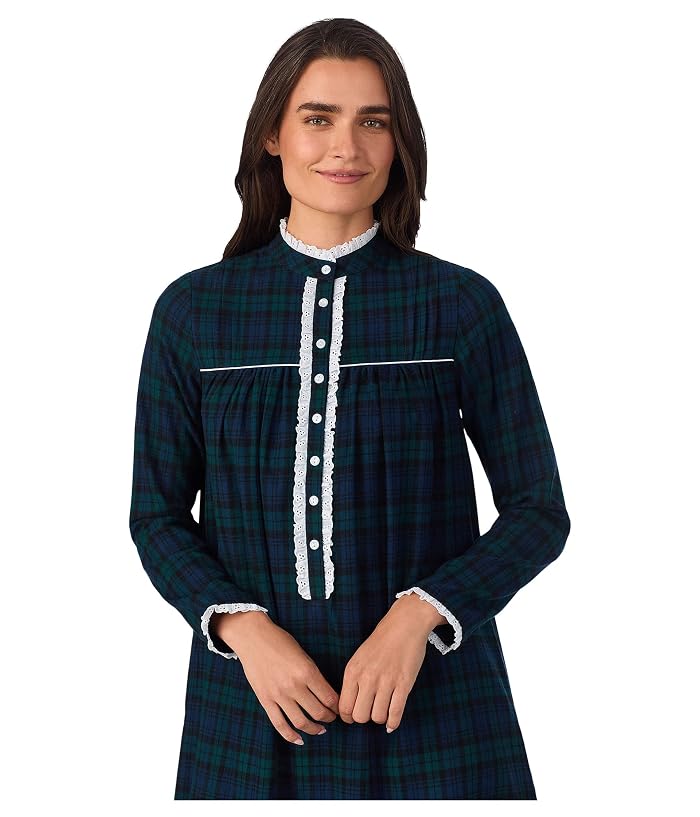 Lanz of Salzburg 50" Highneck Flannel Nightgown - Image 3
