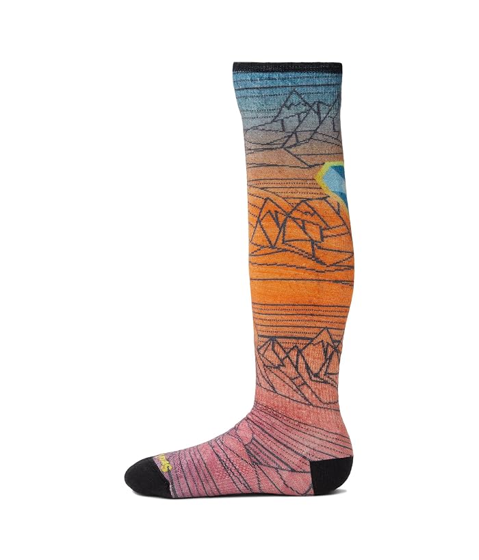 Smartwool Kids Junior Ski Zero Cushion Geo Peaks Print Over The Calf Socks (Little Kid/Big Kid)