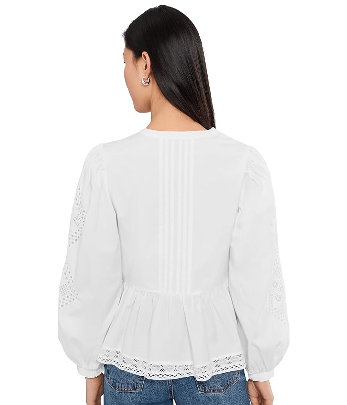 Vineyard Vines Nora Pintuck Eyelet Top - Image 4