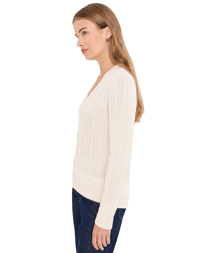 Lauren Ralph Lauren Petite Cable-Knit Cricket Sweater - Image 3