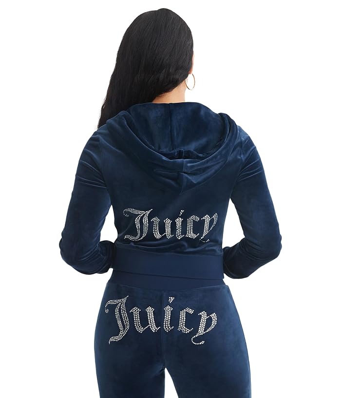 Juicy Couture C Solid Classic Juicy Hoodie with Back Bling - Image 2