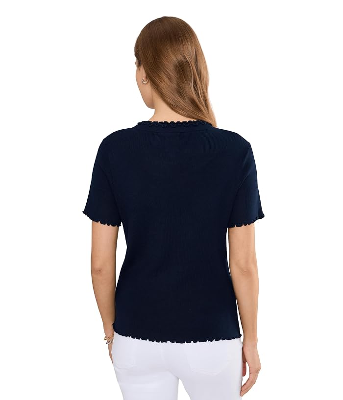 NIC+ZOE Petite Ruffle Trim Sweater Tee - Image 4