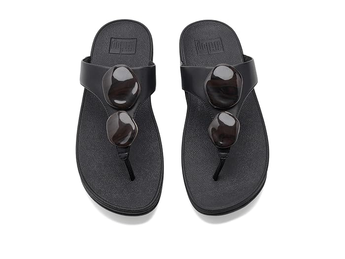 FitFlop Lulu Marbled-Stone Toe-Post Sandals - Image 2