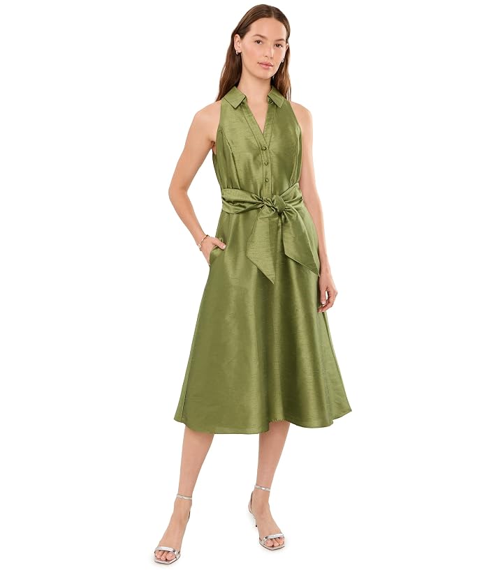 Adrianna Papell Tie Front Midi Dress