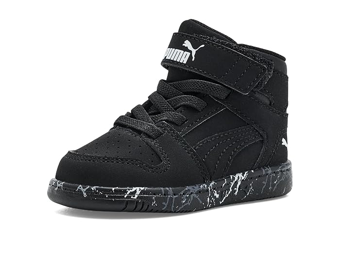 PUMA Kids Rebound Layup Mid Hook And Loop Shoes (Toddler)