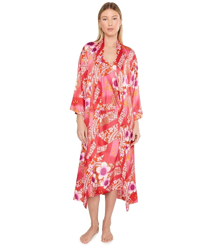 N by Natori Magnolia Printed Satin Gown - Image 2