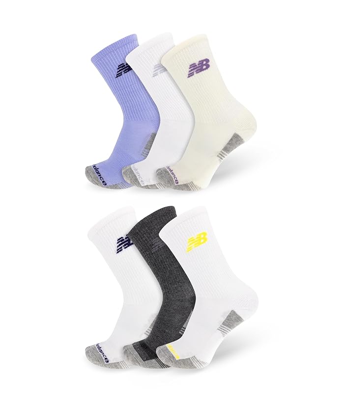 New Balance Performance Cushioned 6-Pack Crew Socks