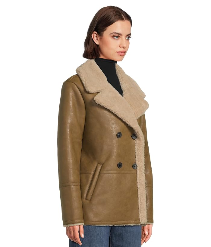 Avec Les Filles Faux Shearling Peacoat - Image 2