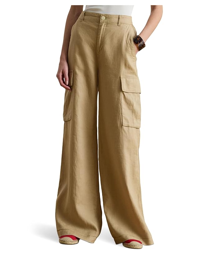 Lauren Ralph Lauren Linen Wide-Leg Cargo Pants