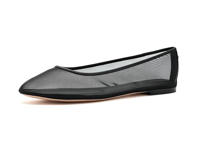 Lauren Ralph Lauren Jayna Leather-Trim Mesh Flats