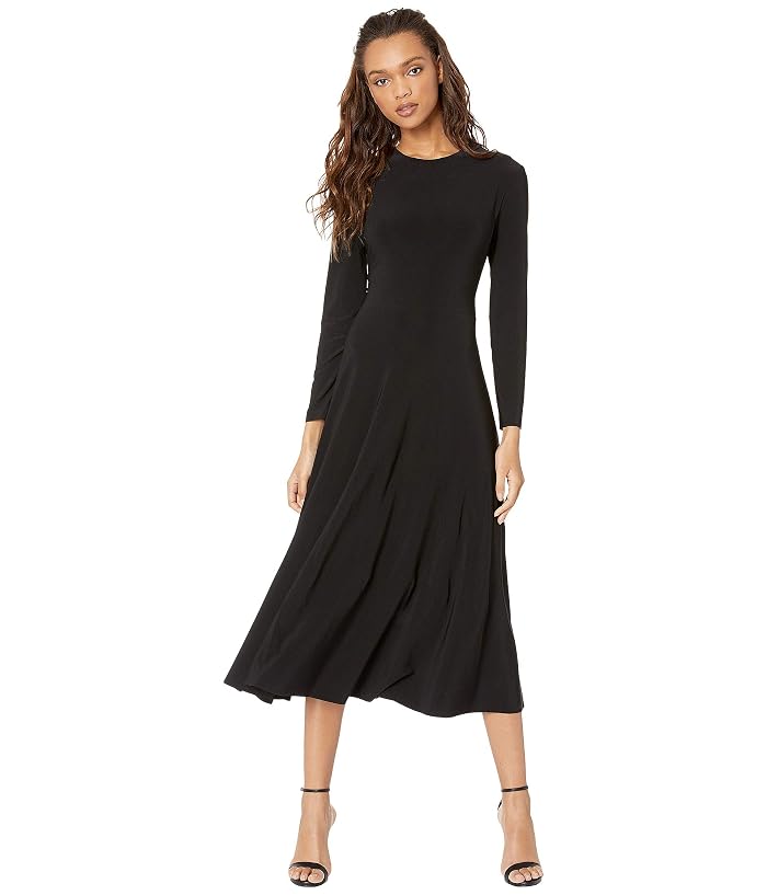 Norma Kamali Long Sleeve Flared Dress