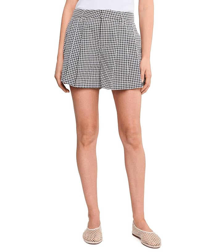 Blank NYC Picnic Party Gingham Shorts in Black/White