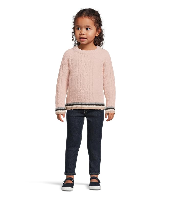 Barefoot Dreams Kids CozyChic® Sporty Rib Cable Pullover(Toddler) - Image 4