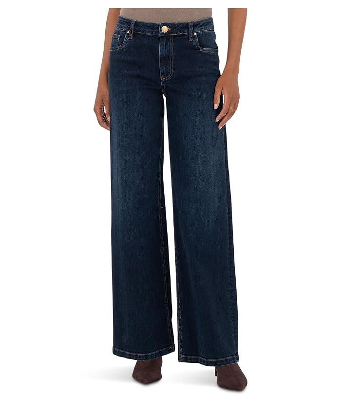 KUT from the Kloth Jeans High-rise Wide Leg Clean Hem In Attributable
