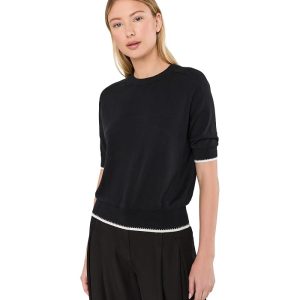 Lilla P Crew Neck Saddle Sleeve Sweater