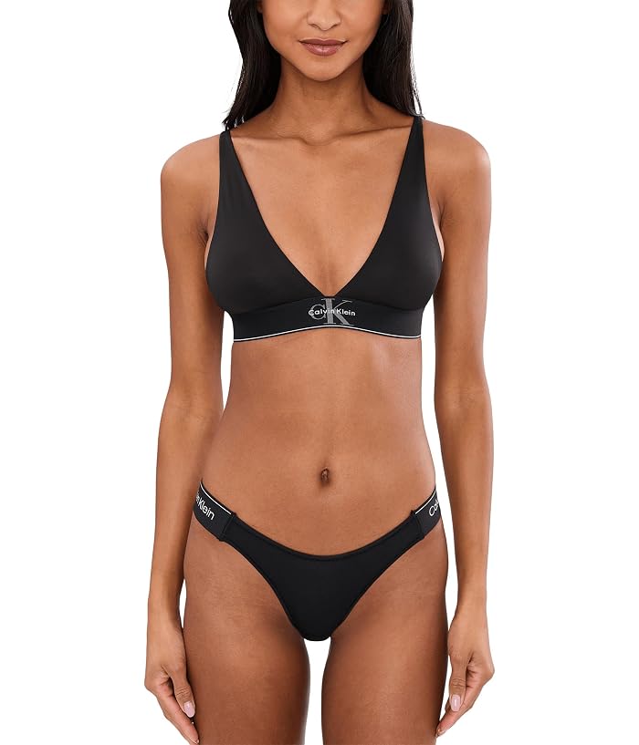 Calvin Klein Underwear Graphic Lightly Lined Triangle Bralette - Image 2