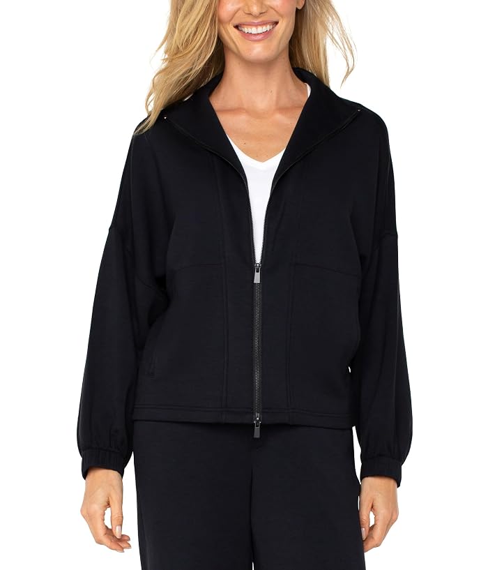 Liverpool Los Angeles Plush Comfort Knit Zip Up Funnel Neck Jacket - Image 4