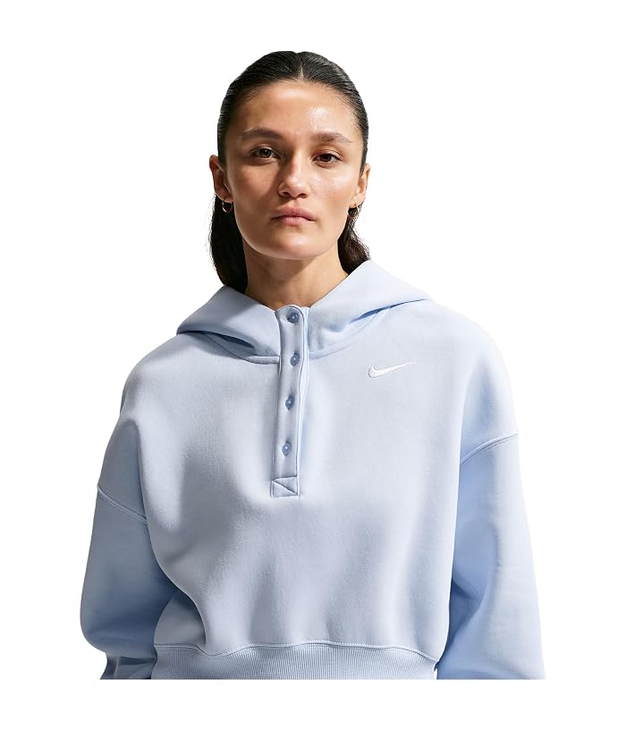 Nike Sportswear Phoenix Fleece Oversized Crop Henley Hoodie
