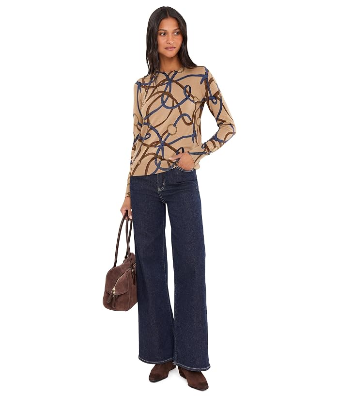 Lauren Ralph Lauren Belting-Print Cotton-Modal Sweater - Image 2