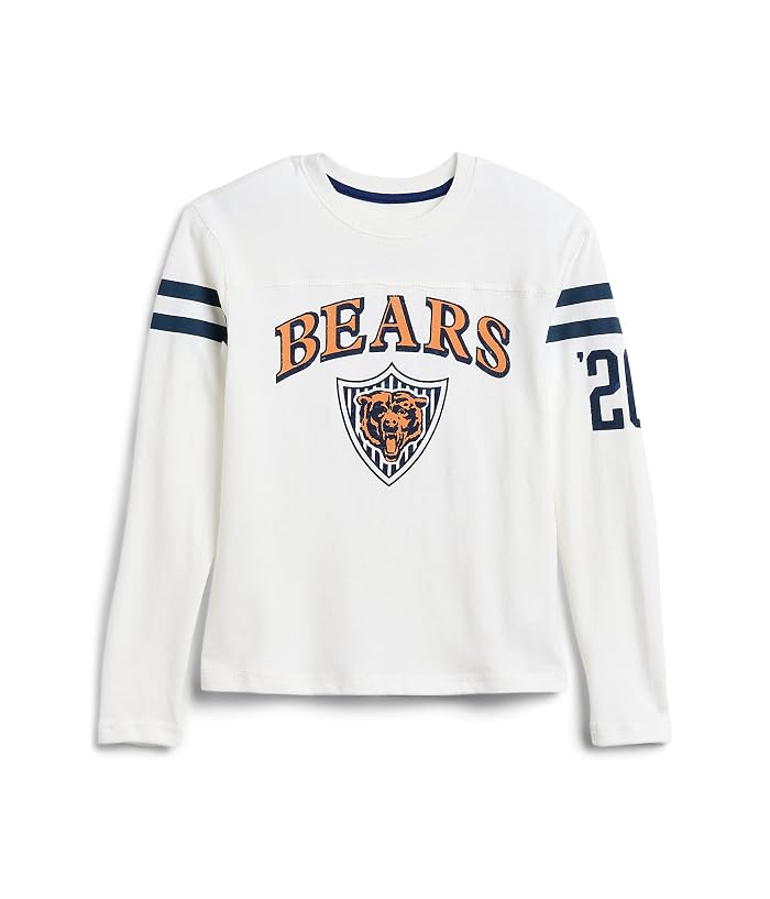 Junk Food Clothing Kids NFL Chicago Bears Striped Yoke Long Sleeve Tee (Little Kid/Big Kid) - Image 4